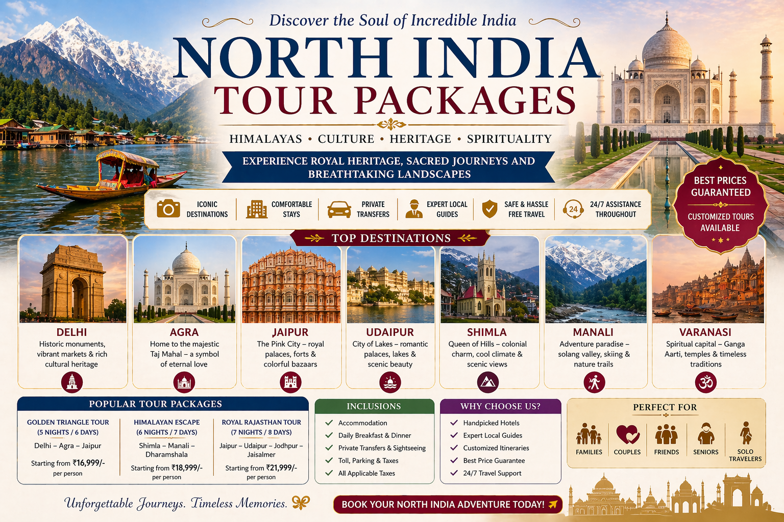 North India Tour Packages: Mountains, Temples & Adventure